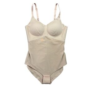Honeylove Cami Bodysuit Compression Shaping Smoothing Sand Beige Medium Petite